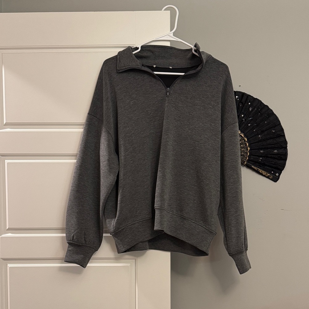 Women's Gray Quarter-Zip Pullover